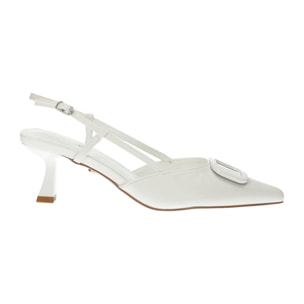Décolleté sling back Donna Tata Italia Bianco