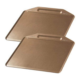Ensemble de 2 Plaques à pâtisserie sans rebords 36 x 33 cm Zenker Mojave Gold