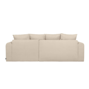Canapé d'angle convertible réversible 3 places tissu chenille avec coffre ALMO
