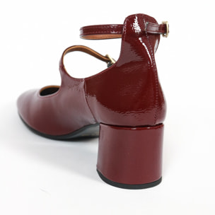MARY JANE 2 CINTURINI CHOCOLA' BORDEAUX