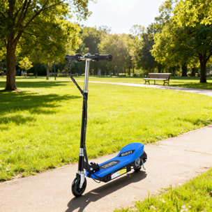 Patinete Eléctrico Plegable para Niños y Adolescentes de +7 Años Velocidad de 10 km/h Scooter Eléctrico con Manillar Ajustable en Altura y Frenos Carga Máx. 50 kg 78x37x87-95 cm Azul