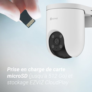 Caméra de surveillance EZVIZ Wifi exterieure motorisée H8c Poe 2K