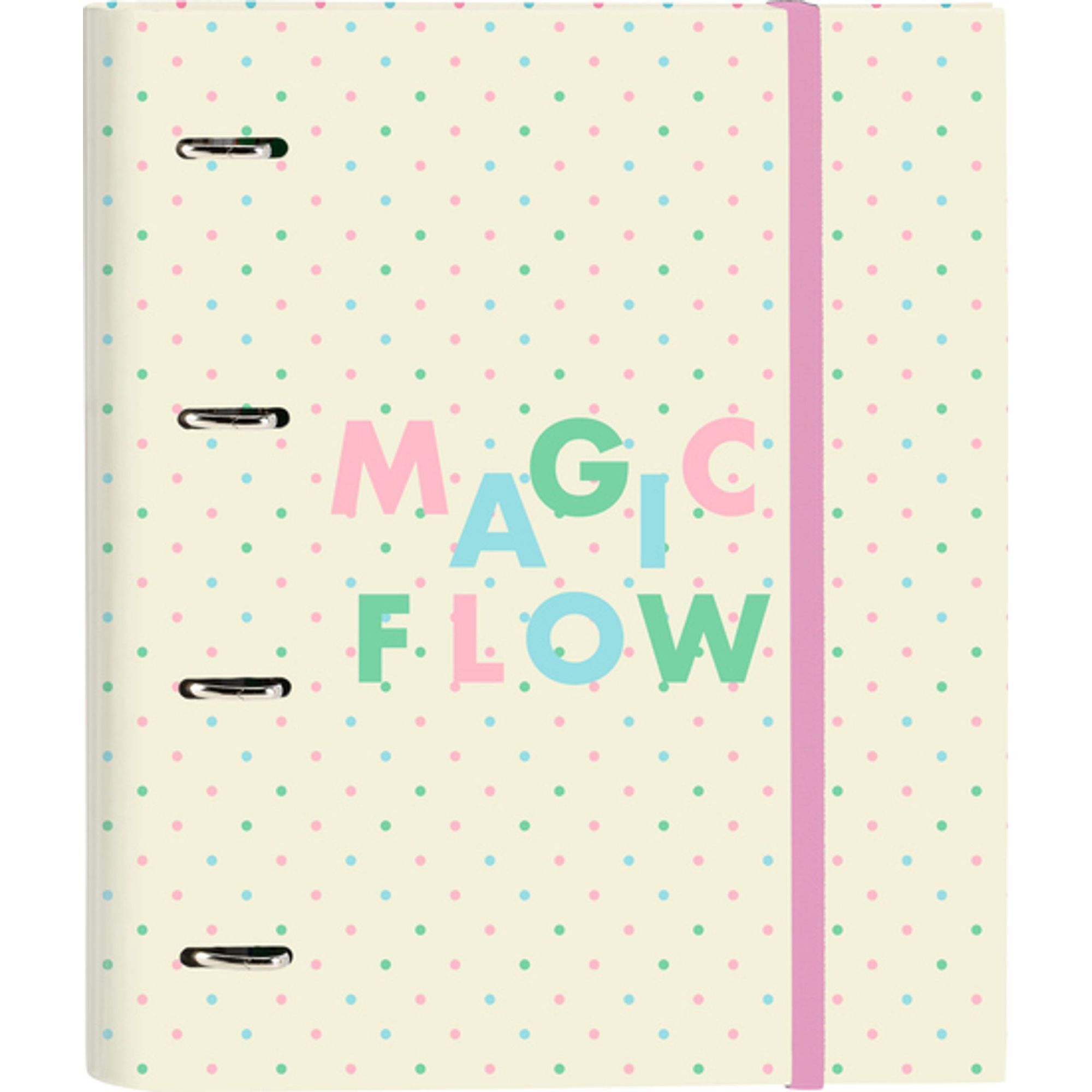 Carpeta 4 anillas 35mm c/recambio glowlab "magic flow"