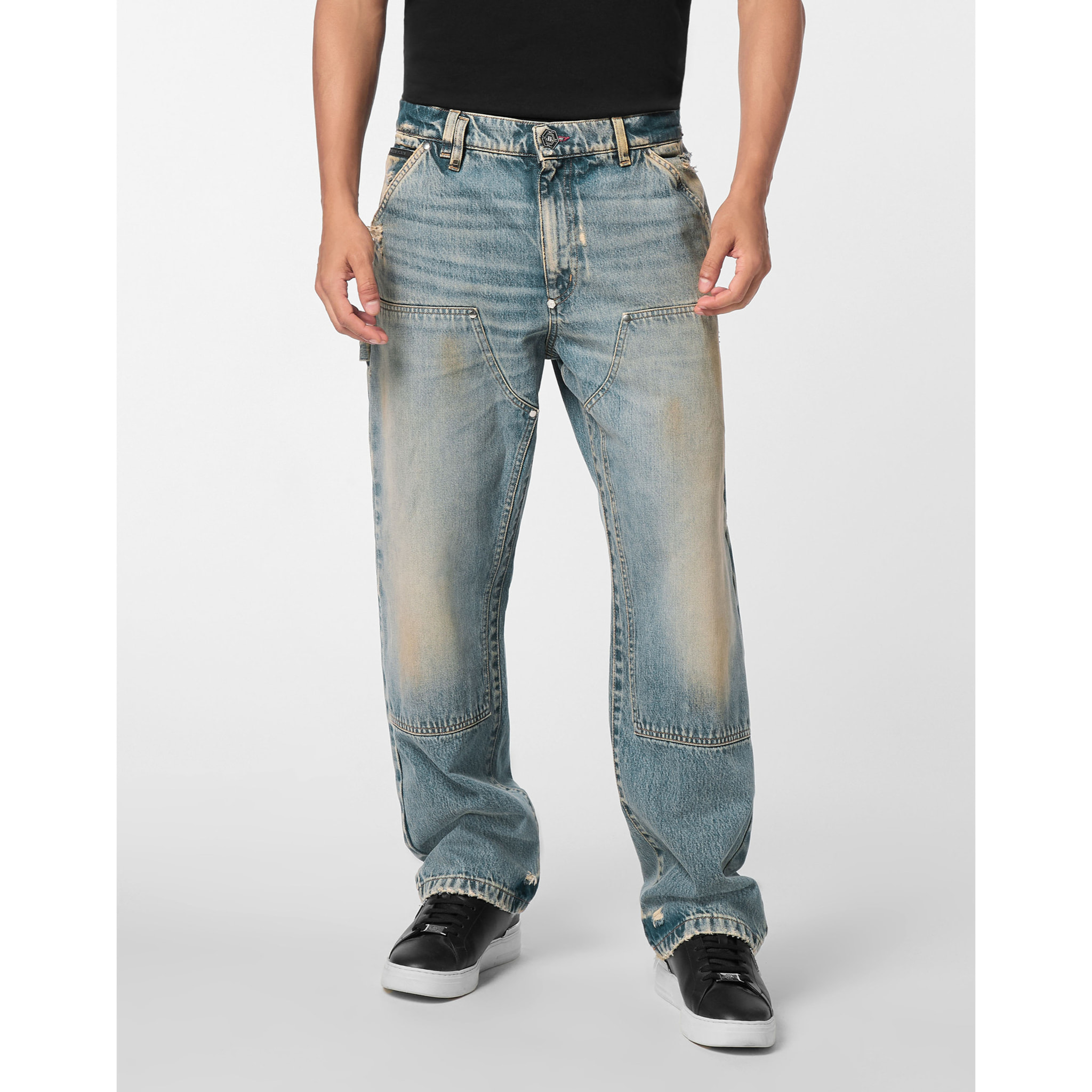 PHILIPP PLEIN Denim Trousers Loose Fit