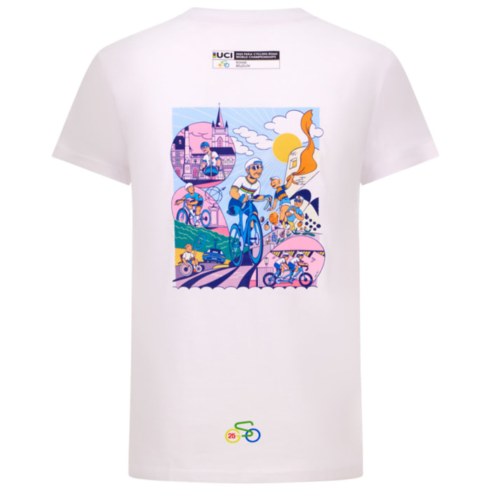 2025 Para Cycling Wc Ronse - T-Shirt - Blanc - Unisex