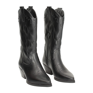 Stivali texani neri con dettagli urban chic