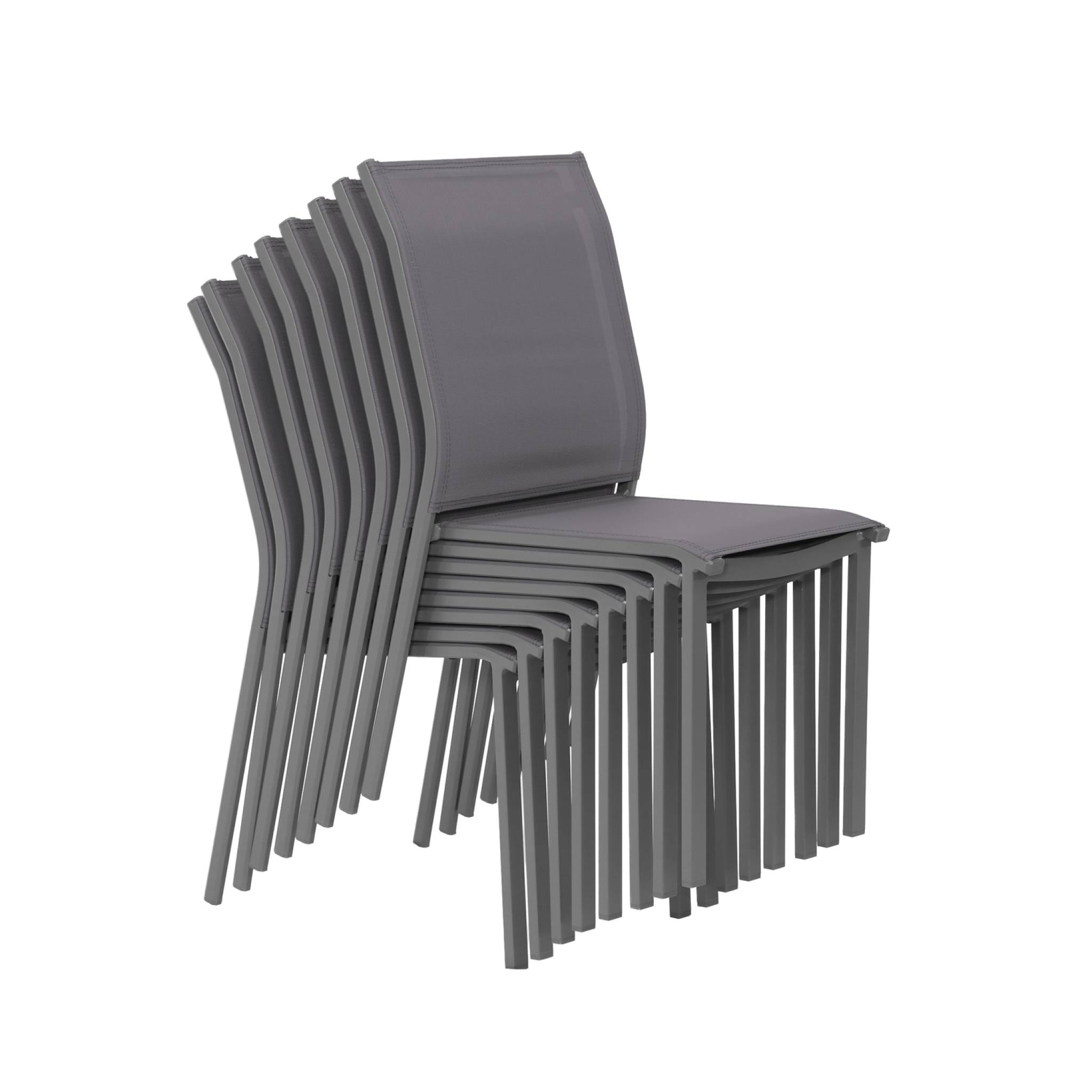 Table de jardin aluminium + 8 assises  ZARO + BUFFALO