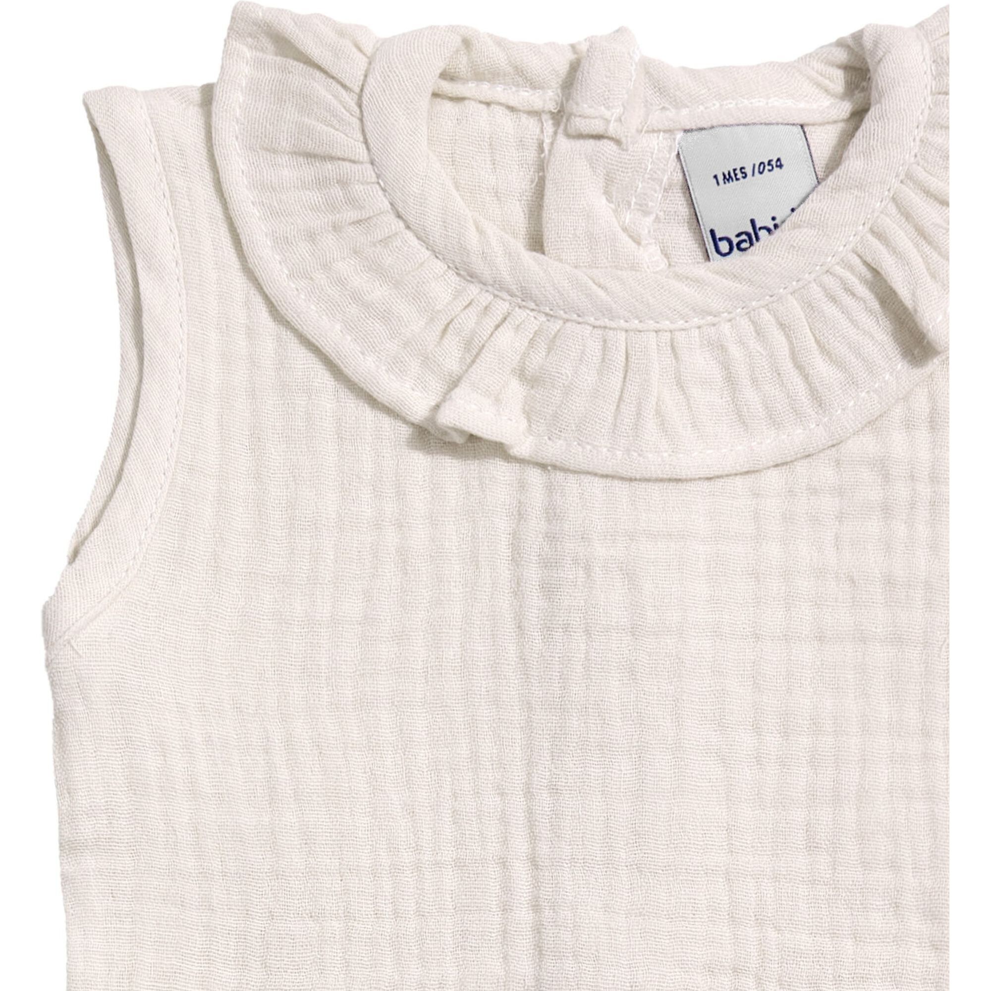 Body bebé sin mangas cuello bambula