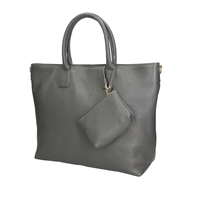 Borsa a spalla da Donna Wladimira in Vera Pelle Made in Italy 43x33x9 cm