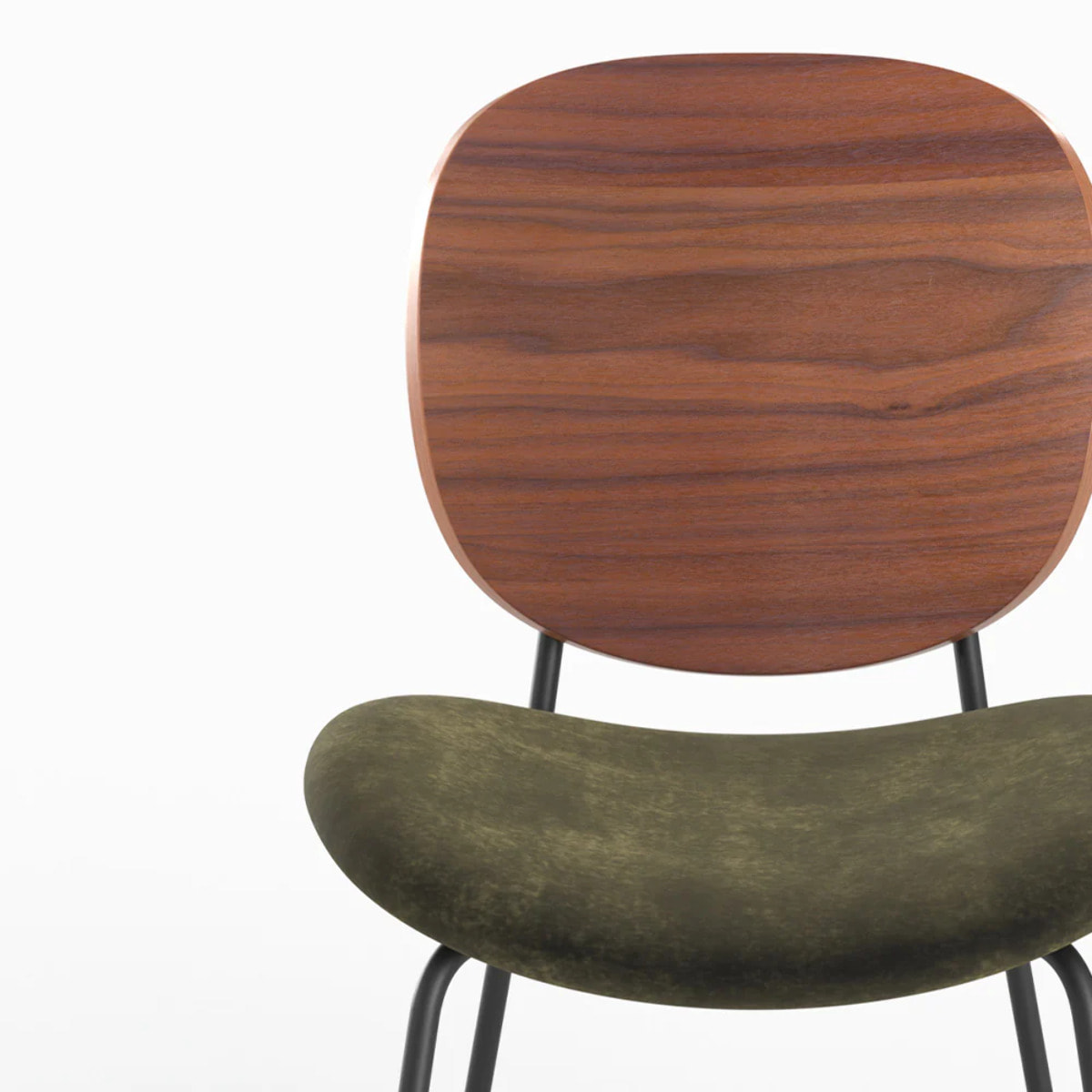 Lot de 2 chaises en velours vert kaki - Simone