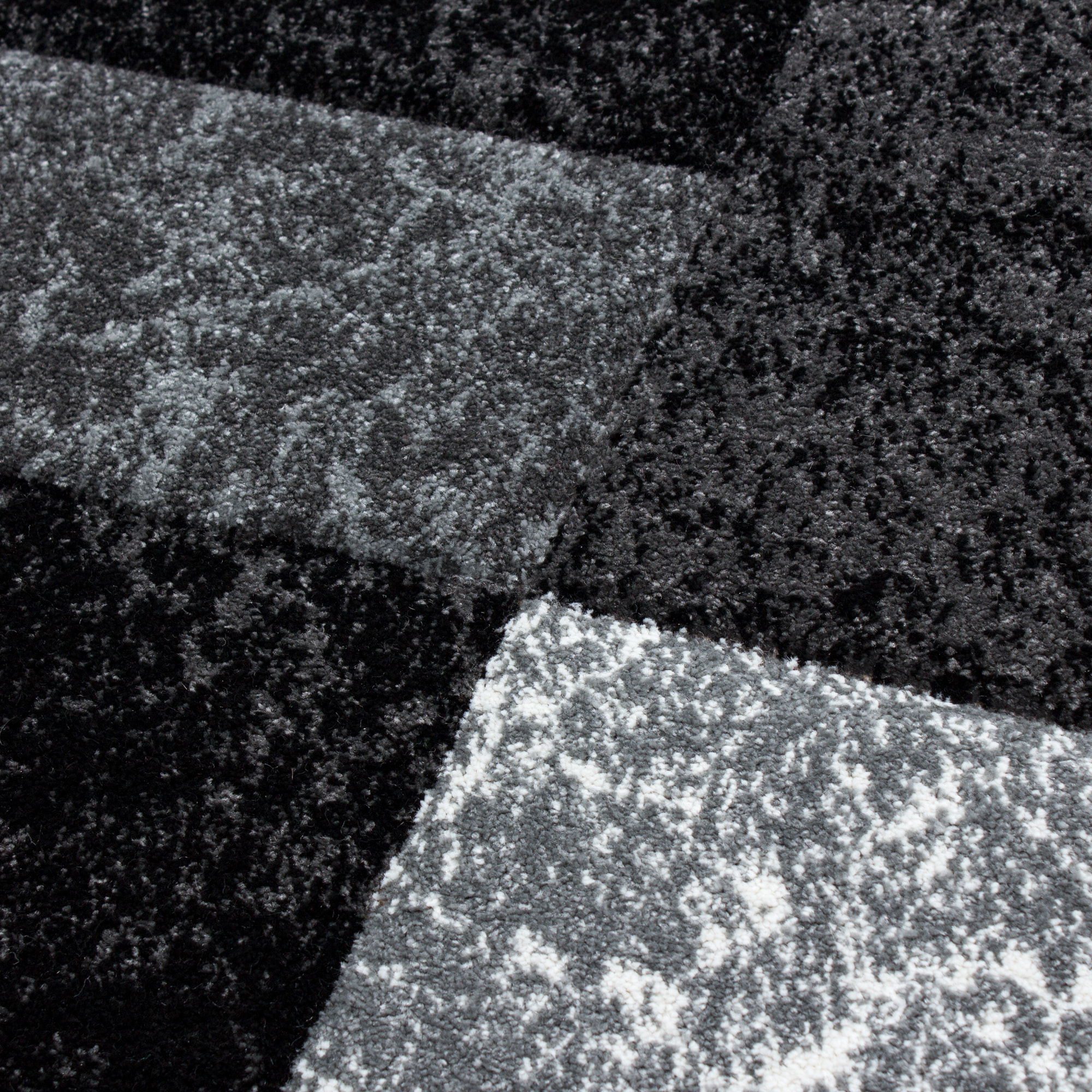 HAWAII - Tapis de salon à motif géométrique noir