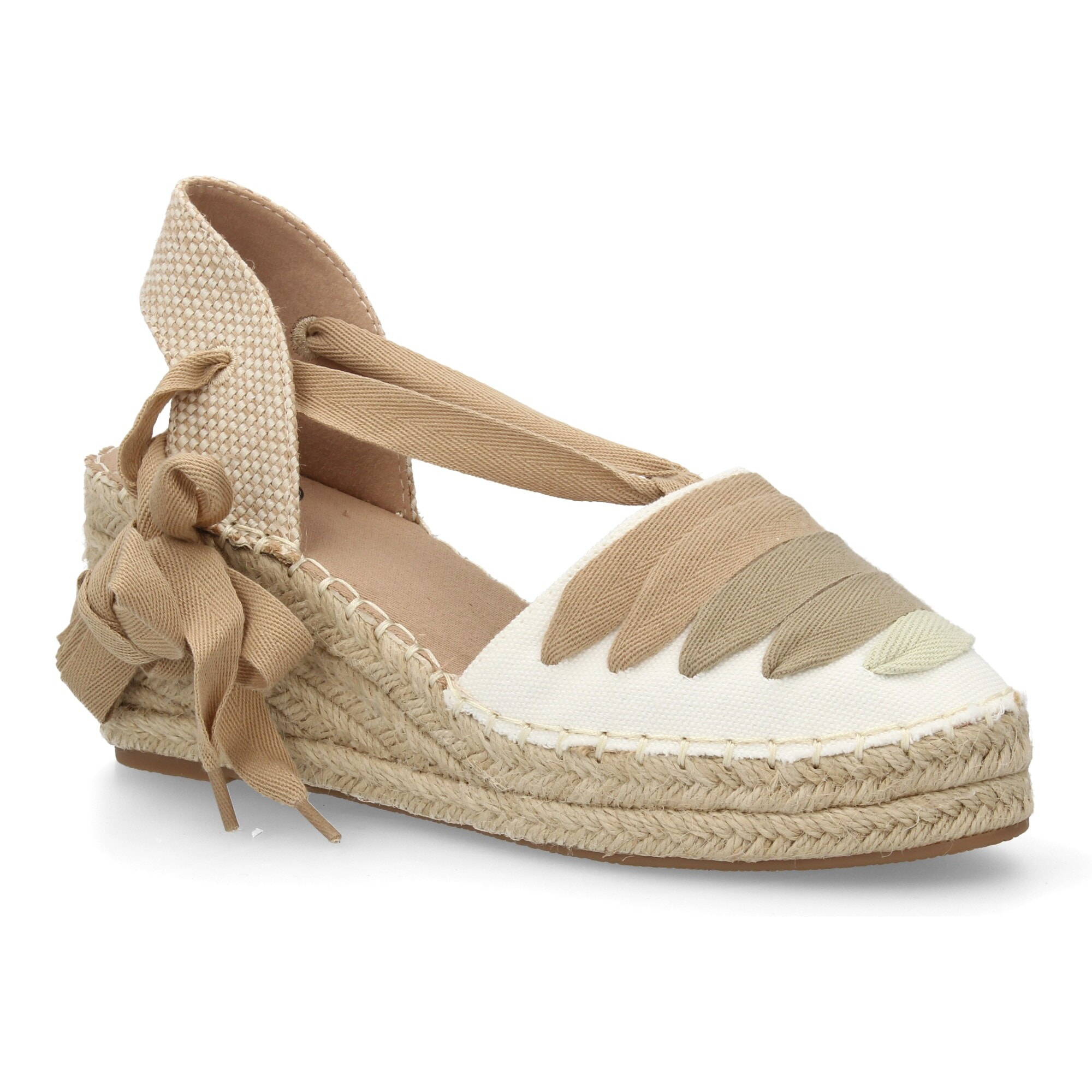 Alpargata valenciana cuña lazada para mujer