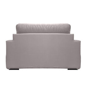 Fauteuil XL TRESSIN 145 cm fixe tissu coton Gris Clair - 100% déhoussable - Fab. France