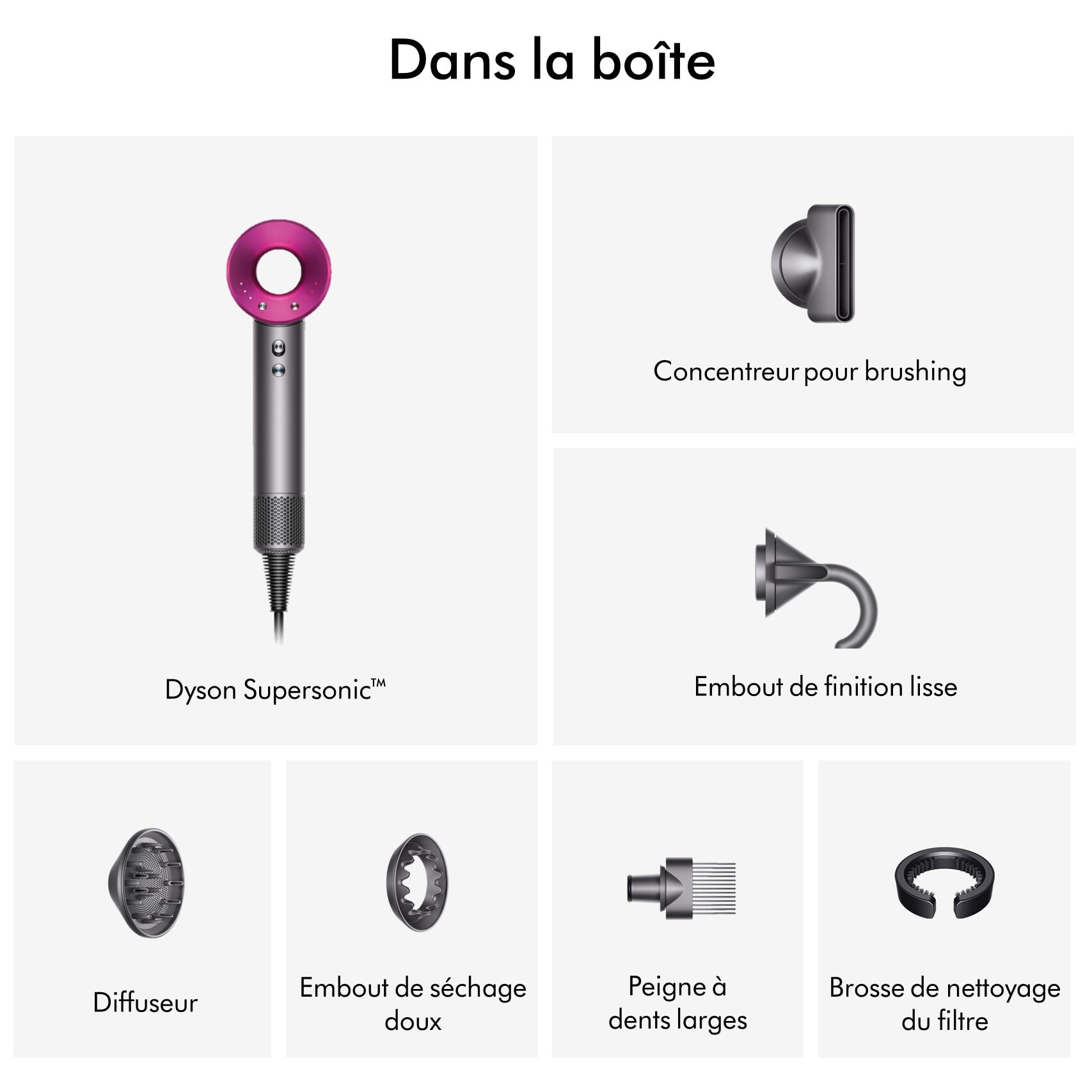 Dyson Supersonic™ Gris/Fuchsia (Reconditionné)