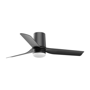 MINI PUNT TUB S LED Ventilateur de plafond noir/noyer TUYA