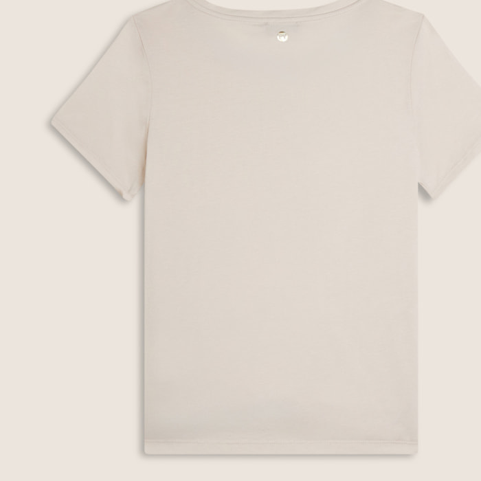 T-shirt regular con grafica oro chiaro