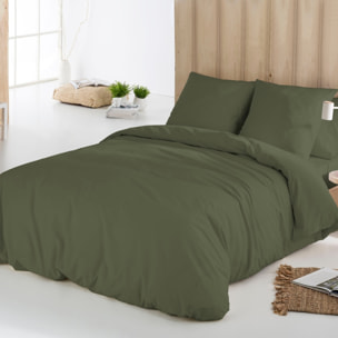 Icehome - Funda Nórdica Lisa - 100% Microfibra - Incluye 1/2 Fundas de Almohada - verde