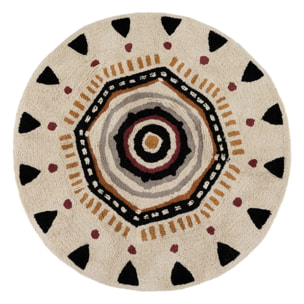 Tapis "Tribal" en coton tufté D118cm