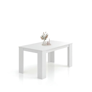 Mesa de comedor Naya en blanco artik 140X80 cm Blanco Artik (Blanco Mate)
