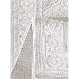 Tapis doux et souyeux tissé en relief FASULIN