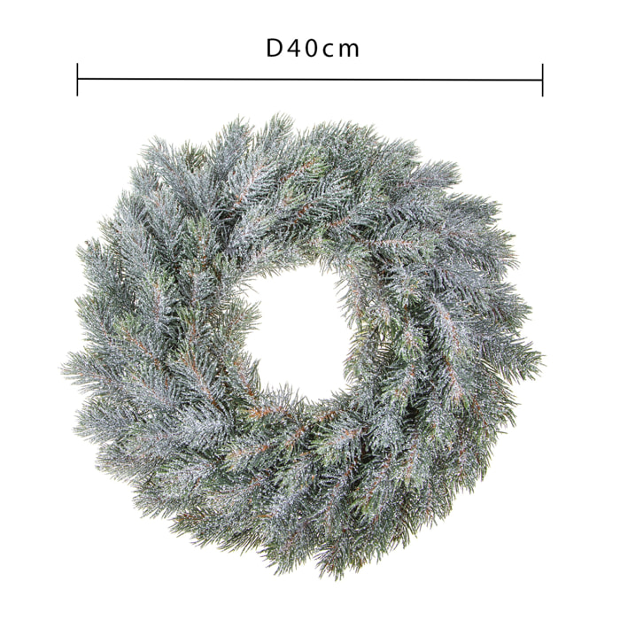 Corona natalizia - Pezzi 2 - 40xH40x10cm - Bianchi Dino SpA