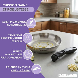 Poêle sans manche Fackelmann InoGrip