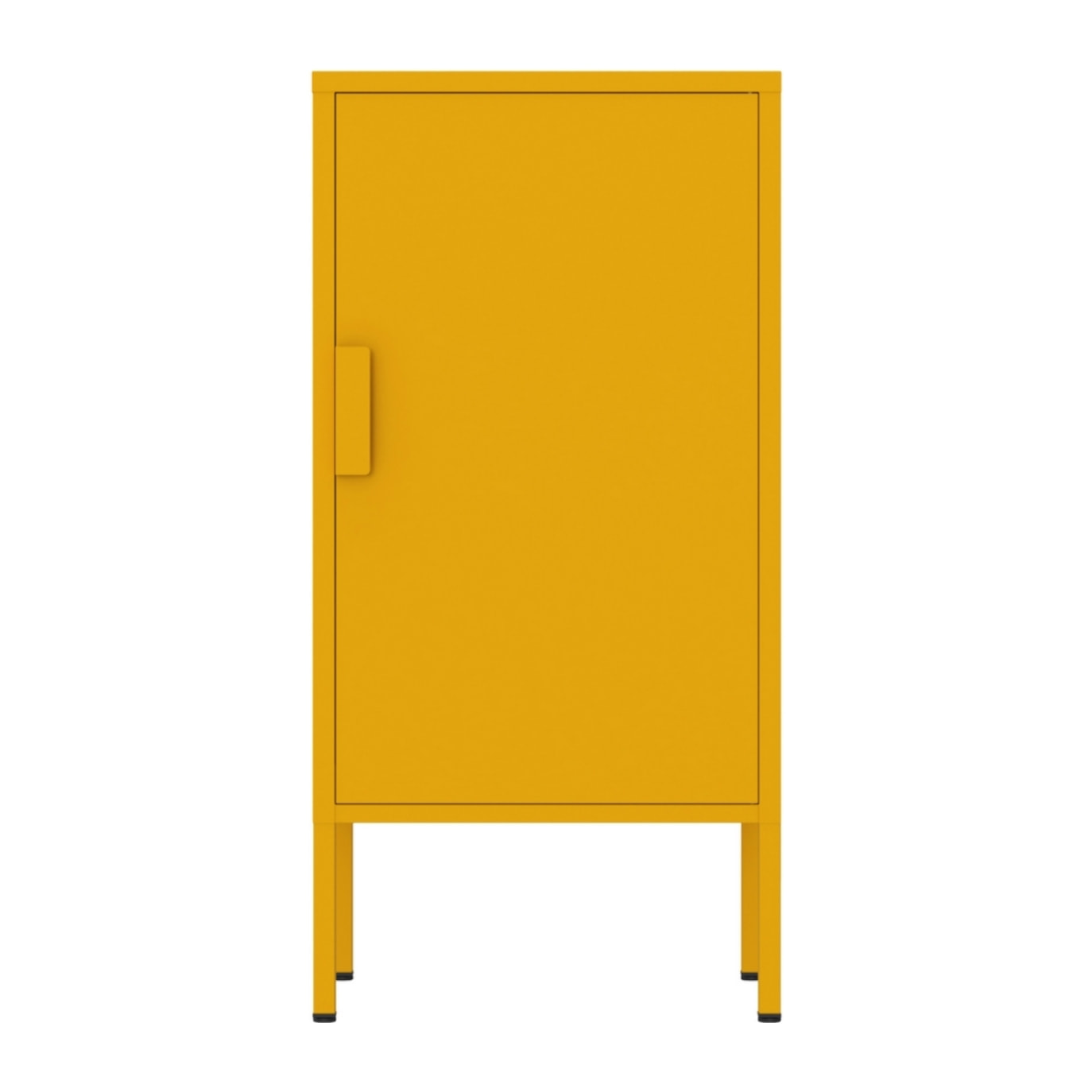 Armadietto basso in metallo 1 anta 35x46x72cm senape - Pop