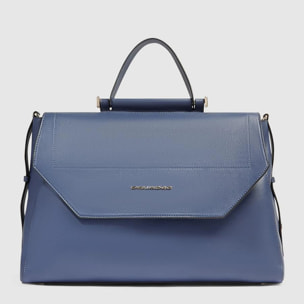 Piquadro Borsa modello satchel in pelle porta pc con protezioni antiurto e RFID