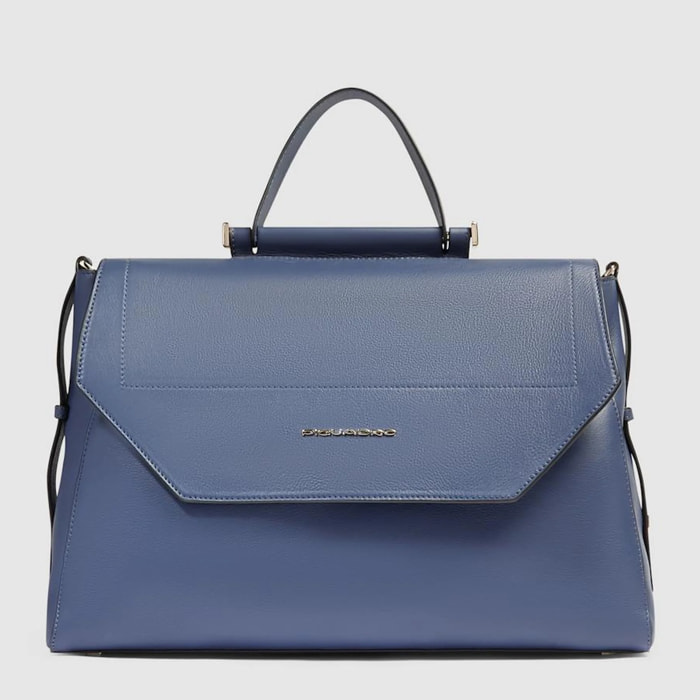 Piquadro Borsa modello satchel in pelle porta pc con protezioni antiurto e RFID