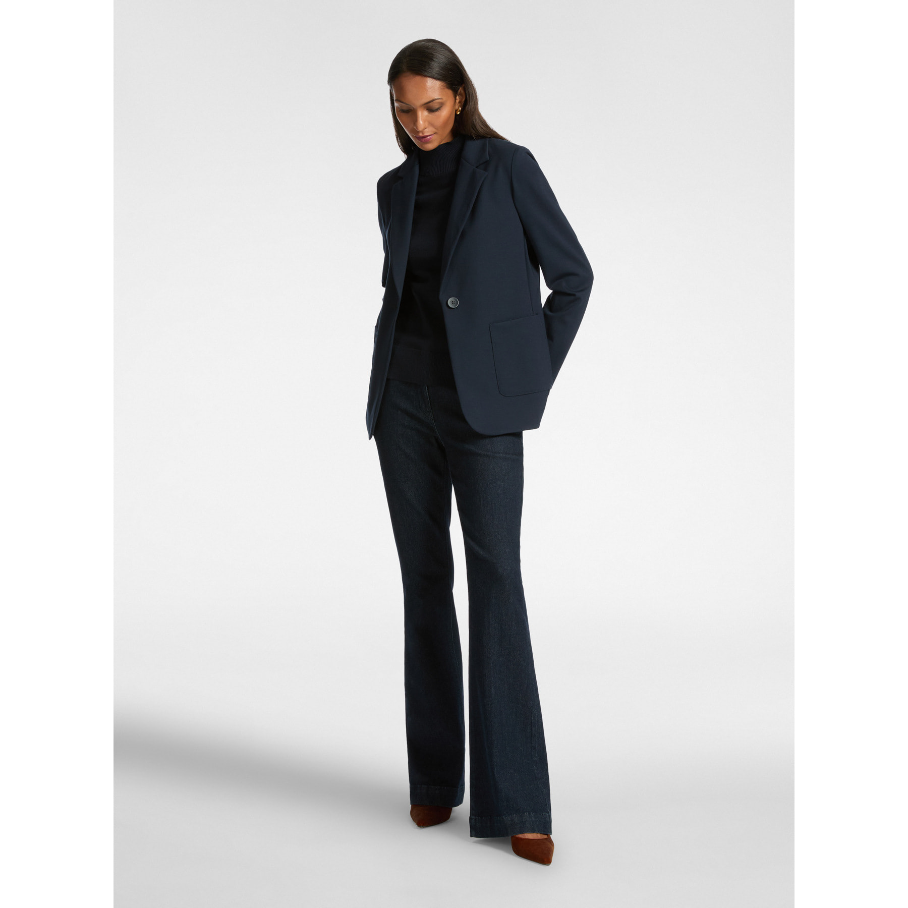 Elena Mirò - Blazer de punto Milano - Azul