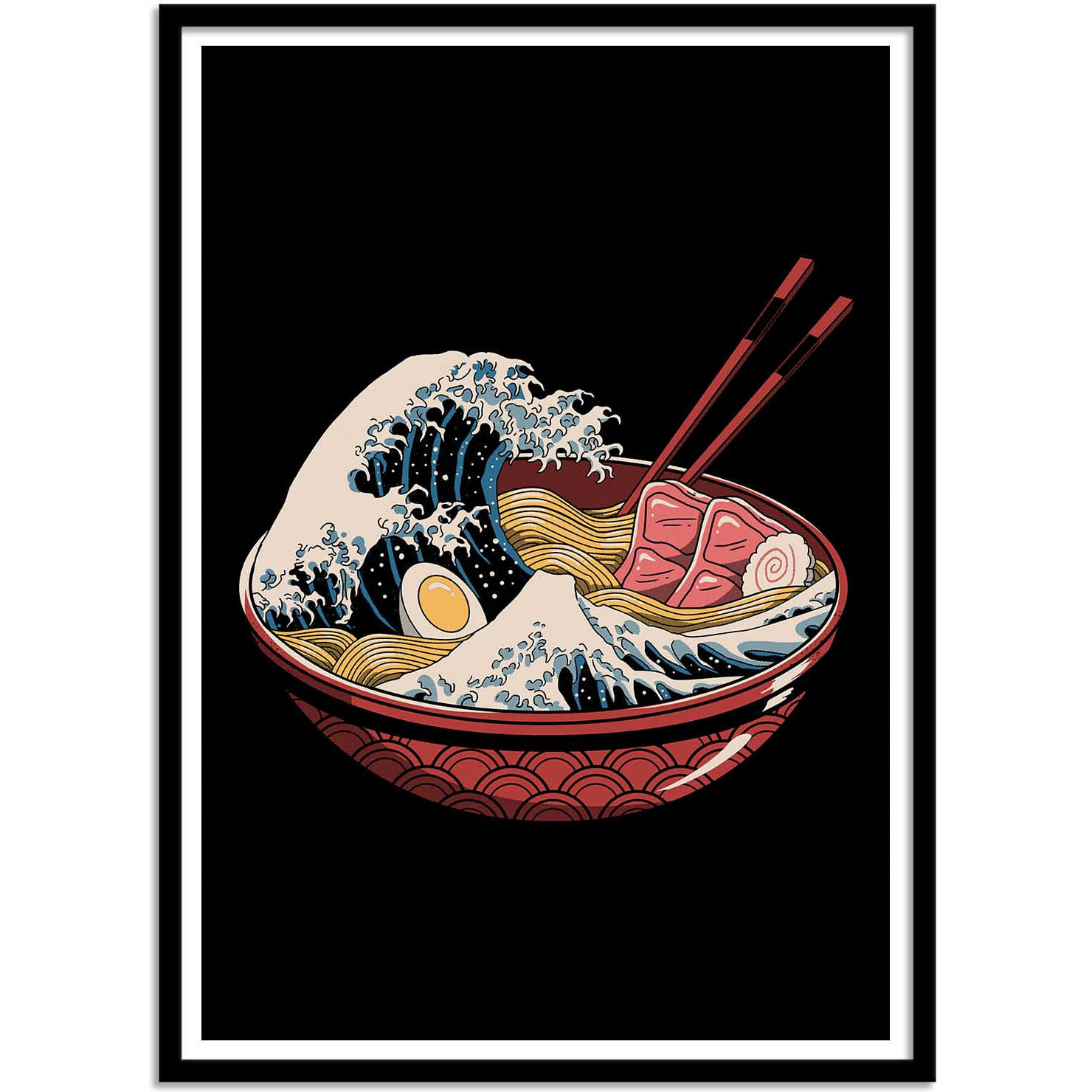 Affiche - The great ramen wave Black version - Vincent Trinidad