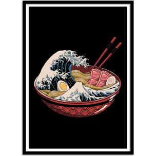Affiche - The great ramen wave Black version - Vincent Trinidad