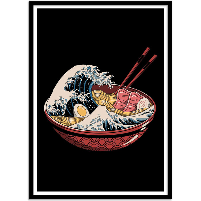 Affiche - The great ramen wave Black version - Vincent Trinidad