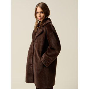 Oltre - Abrigo en tejido suave - Marrón