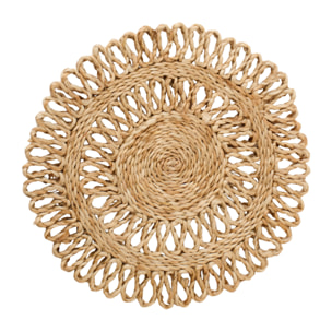 J-Line Set de Table Rond - jute - naturel - 2 pièces