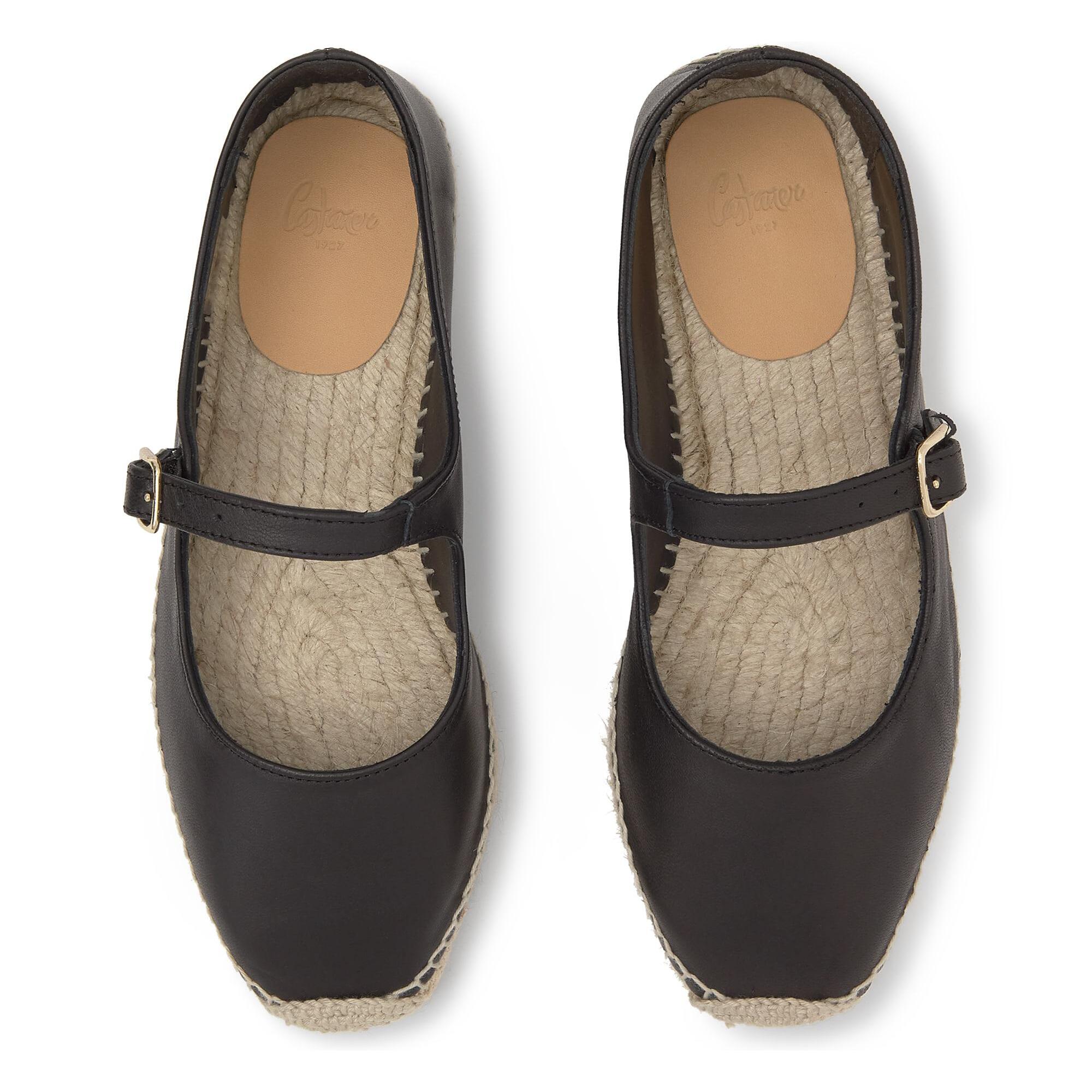 Alpargata plana Pepa estilo mary-jane en napa