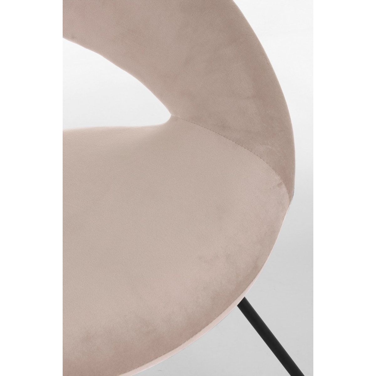 Poltroncina VANITY NERO velluto tortora