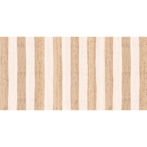 Alfombra de vinilo CERAMIKO, Rayas yute, imitación textura natural 66x100 cm