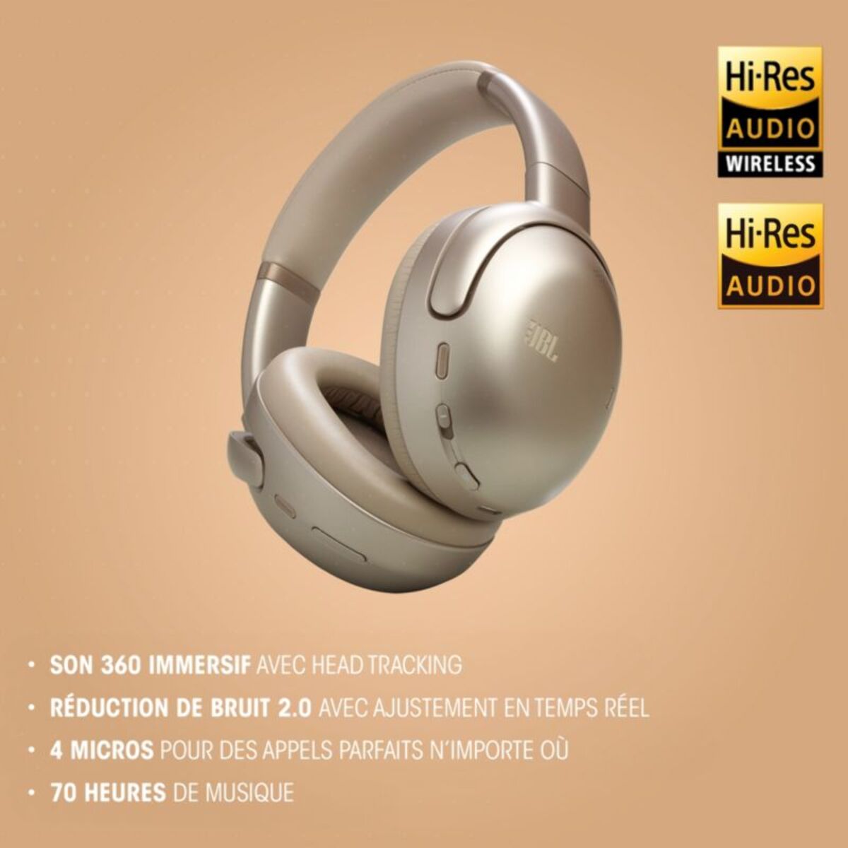 Casque JBL Tour One M3 Champagne