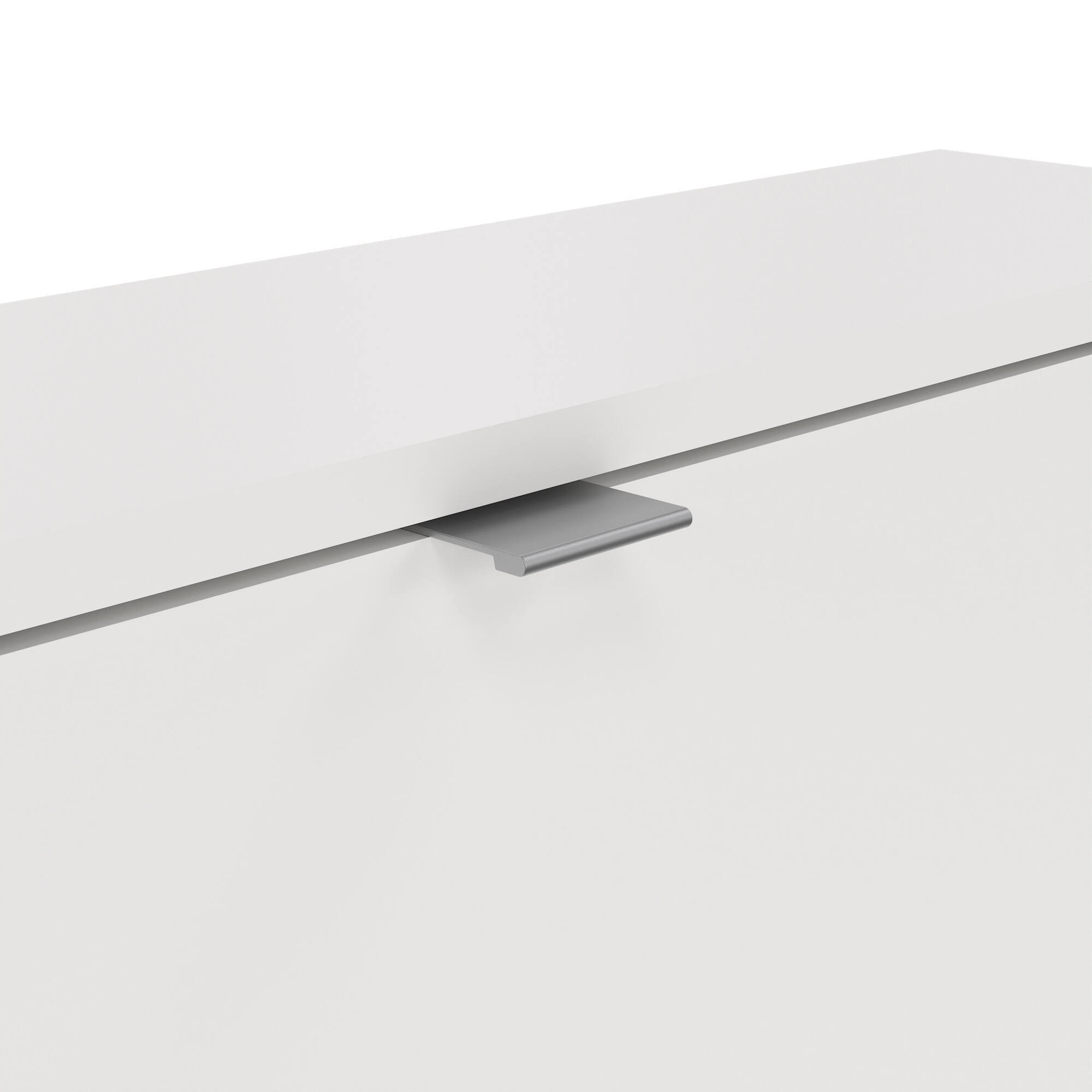 Scarpiera Desideria, Mobile portascarpe, Armadio da ingresso multiuso, Mobiletto per calzature, 70x17 h162 cm, Bianco
