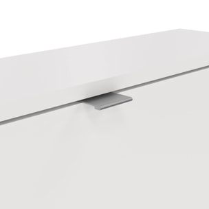 Scarpiera Desideria, Mobile portascarpe, Armadio da ingresso multiuso, Mobiletto per calzature, 70x17 h162 cm, Bianco