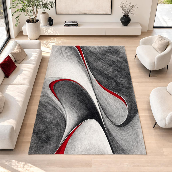 Tapis moderne Tavo avec motif de gouttes d'eau