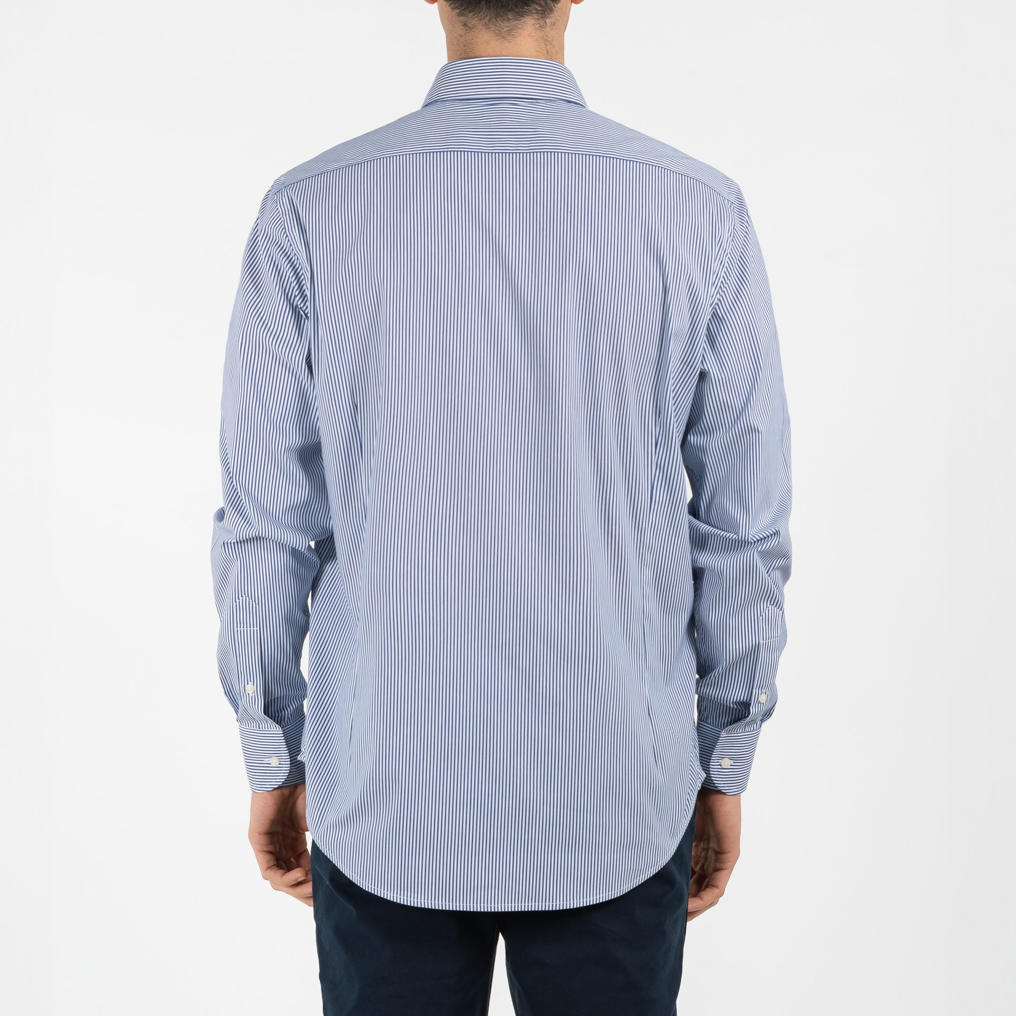 Camicia a righe collo francese