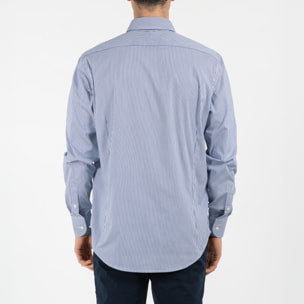 Camicia a righe collo francese