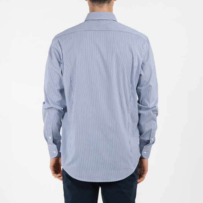 Camicia a righe collo francese