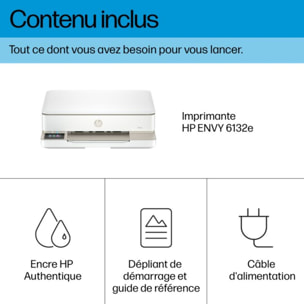 Imprimante jet d'encre HP Envy 6132e/6120e éligible Instant Ink