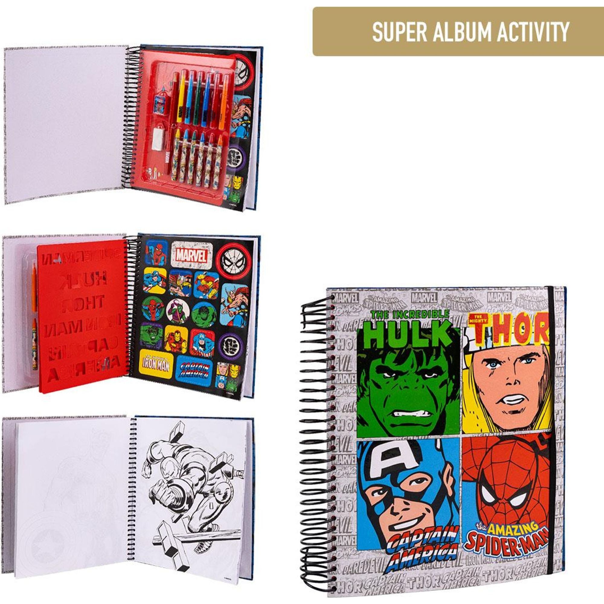 Album Actividades Coloreable Marvel