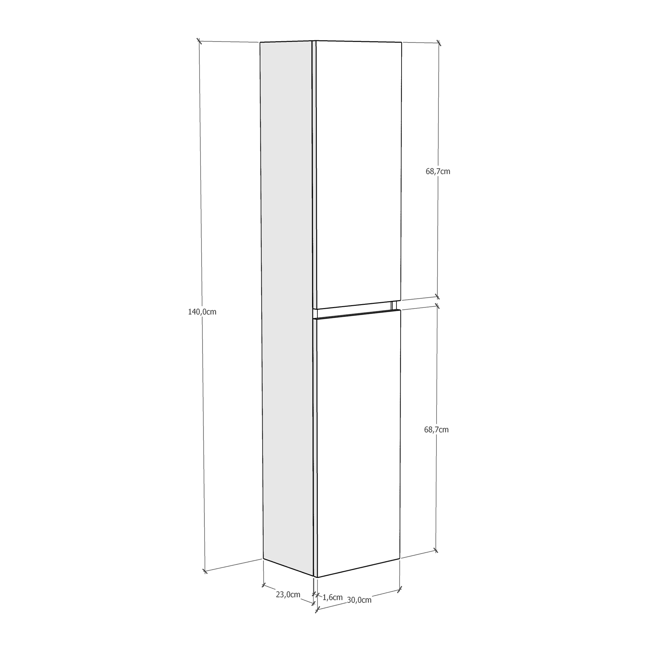 Columna de baño BRANDY Alday, 140 cm, Vintage