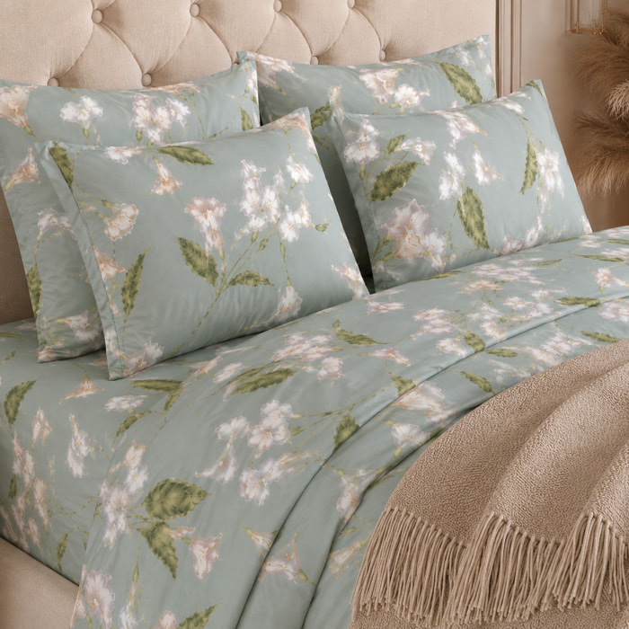 COTONISSIMI Completo Letto Calla in 100% puro cotone_Matrimoniale