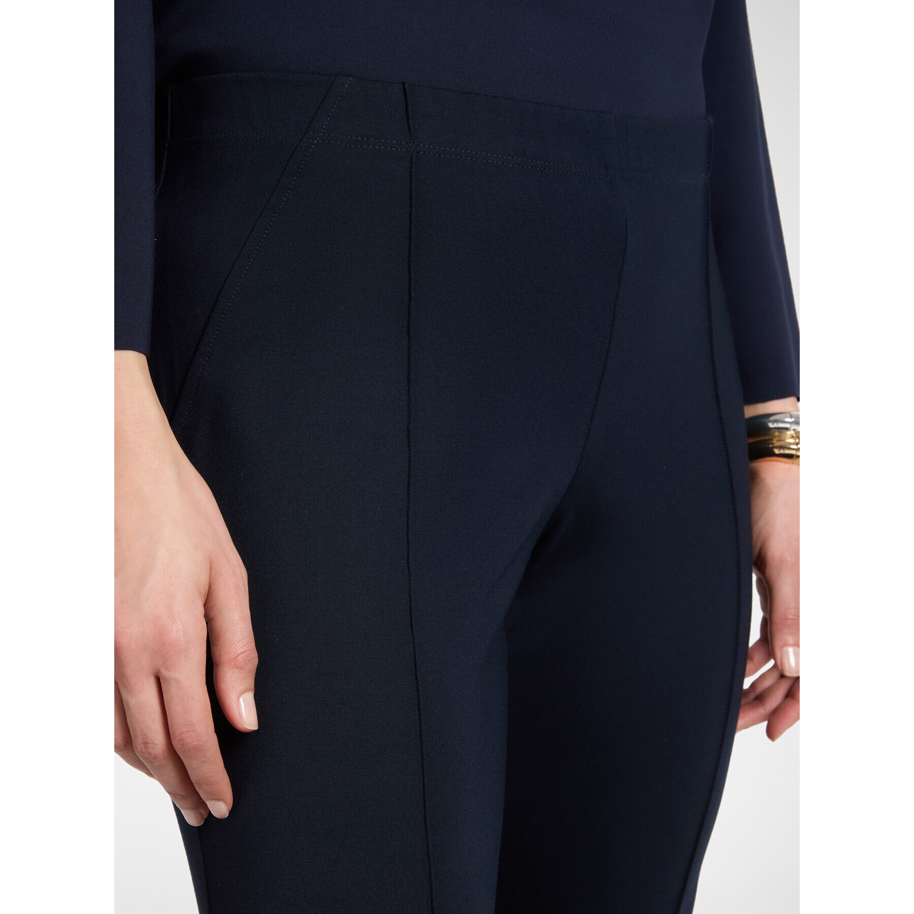 Elena Mirò - Pantalones slim mezcla viscosa - Azul